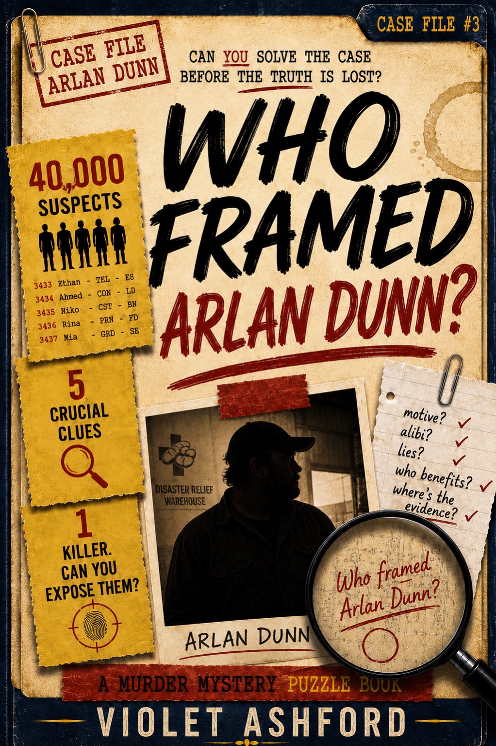 Book cover for Who Framed Arlan Dunn? by Violet Ashford
